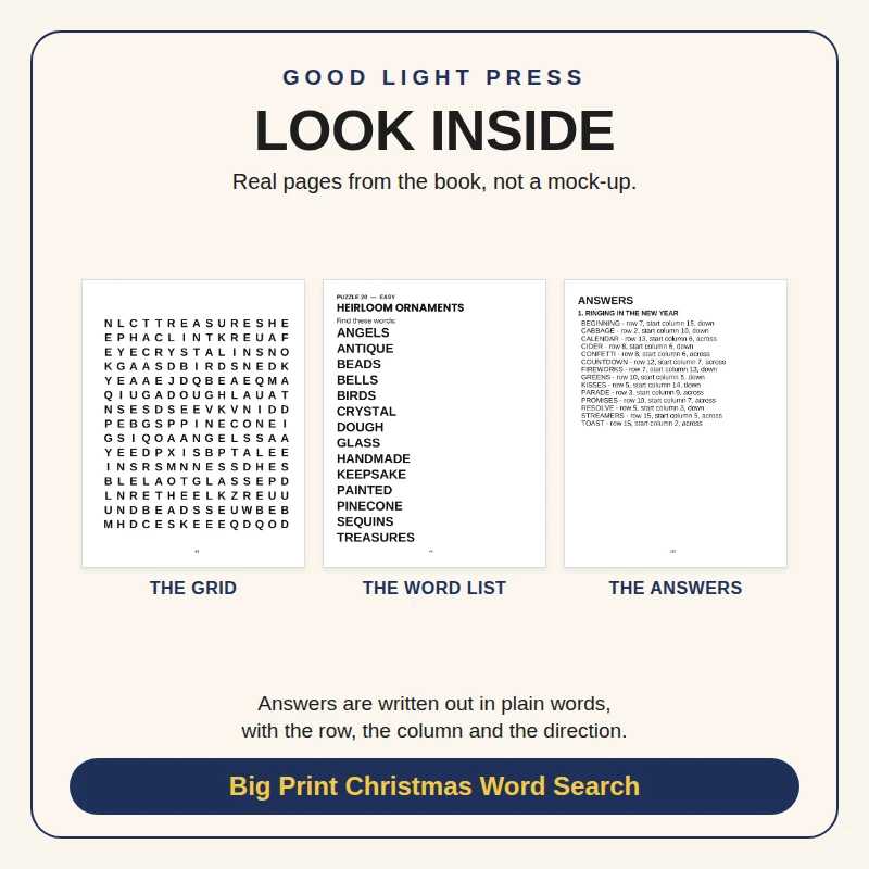 Sample page 2 from Big Print Christmas Word Search