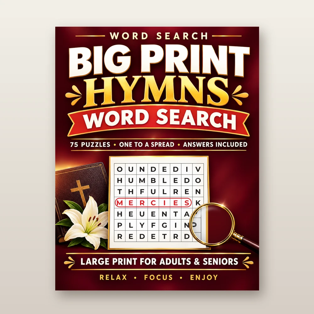 Cover of Big Print Hymns Word Search