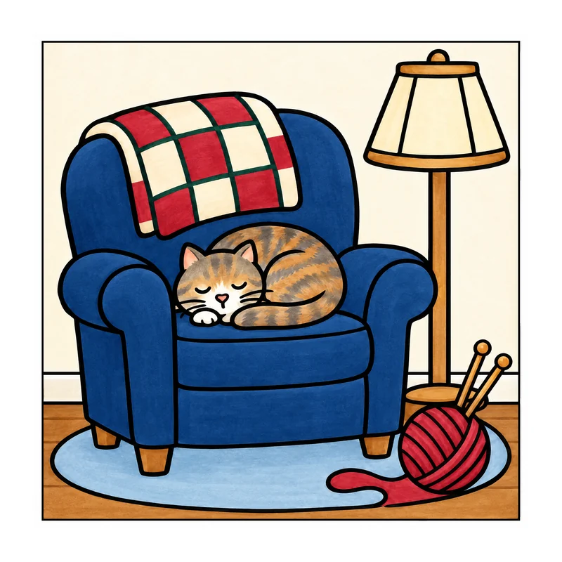 Colored example page from Bold & Easy Winter