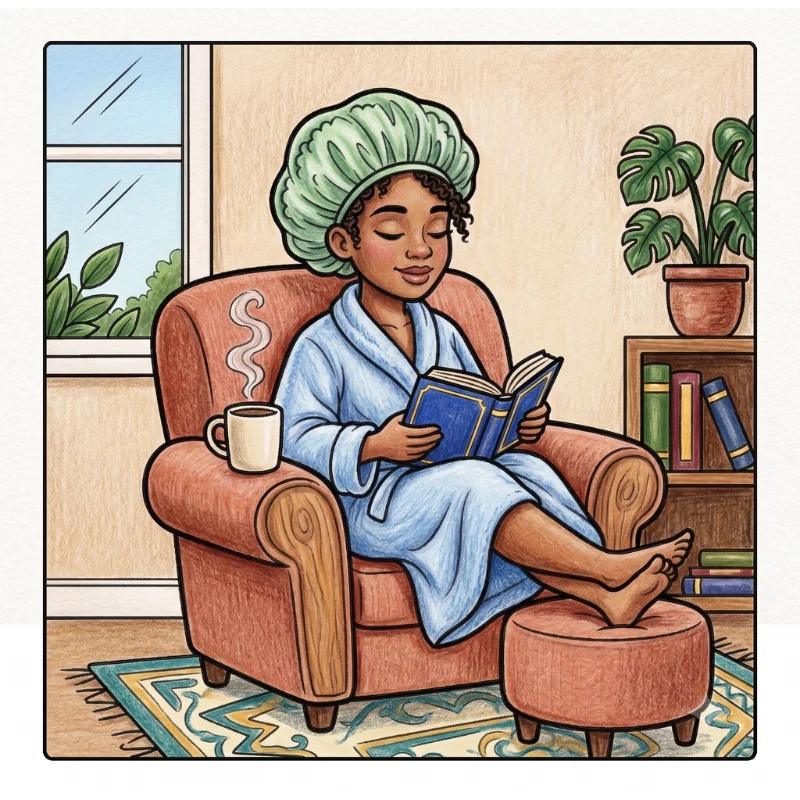 Colored example page from Brown Sugar & Bloom