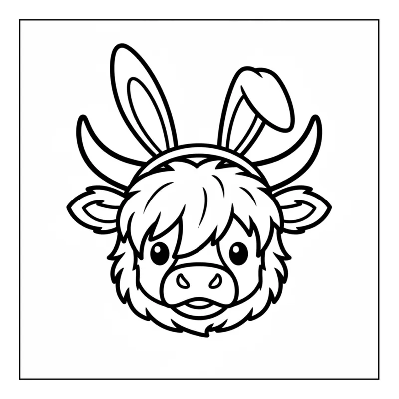 Sample page 1 from Highland Cow Easter