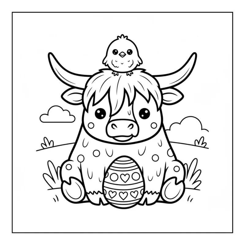 Sample page 2 from Highland Cow Easter