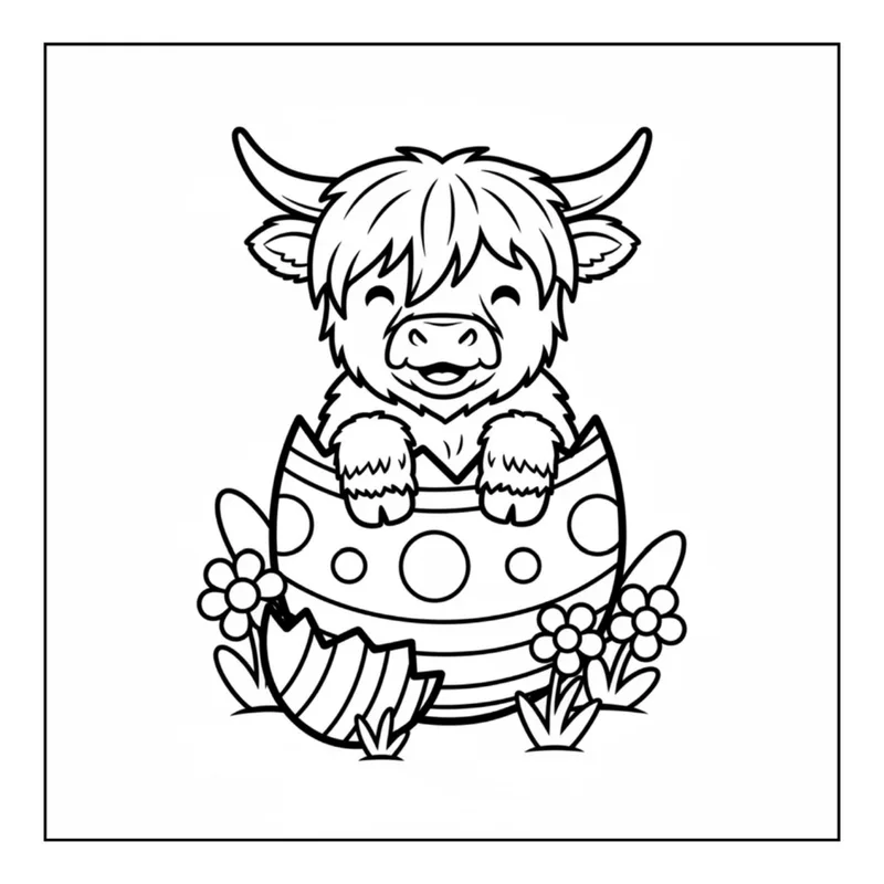 Sample page 3 from Highland Cow Easter