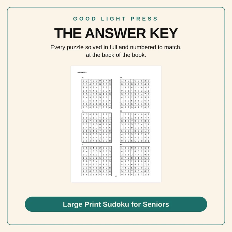 Sample page 3 from Large Print Sudoku for Seniors