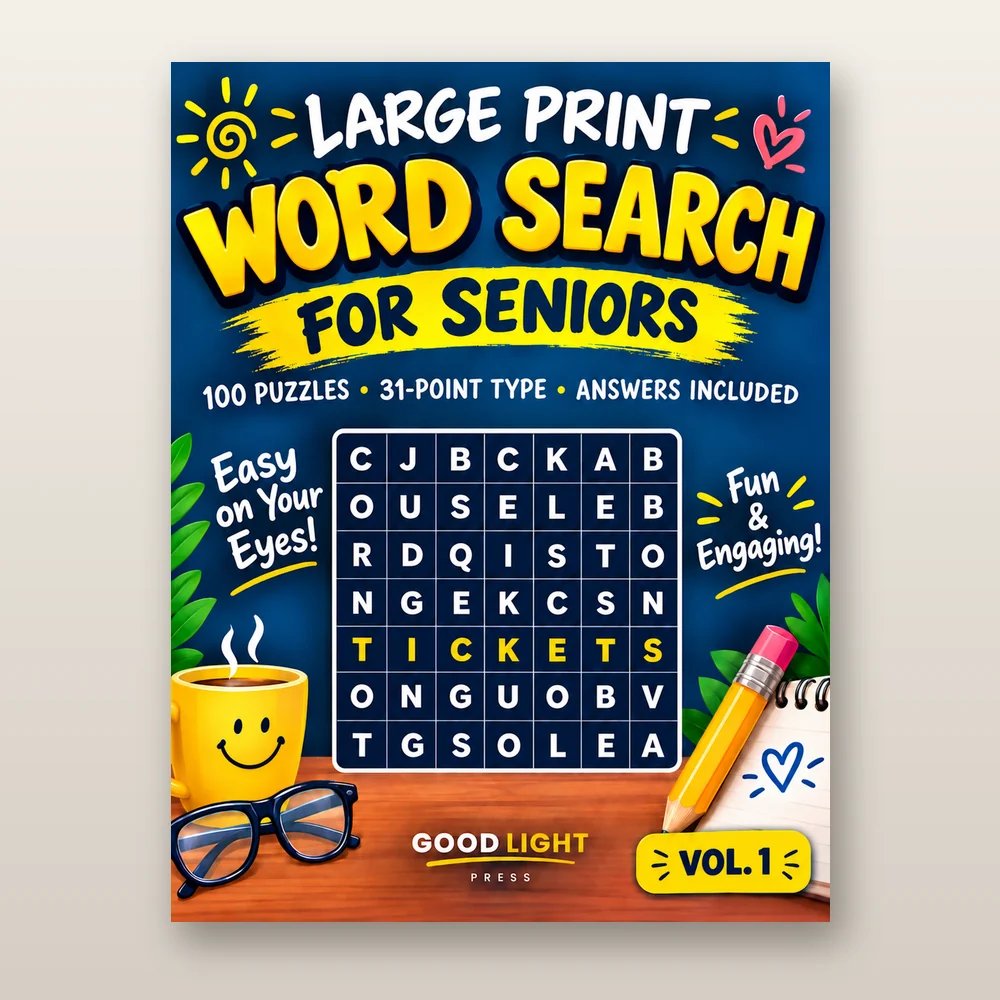 Cover of Large Print Word Search for Seniors, Volume 1