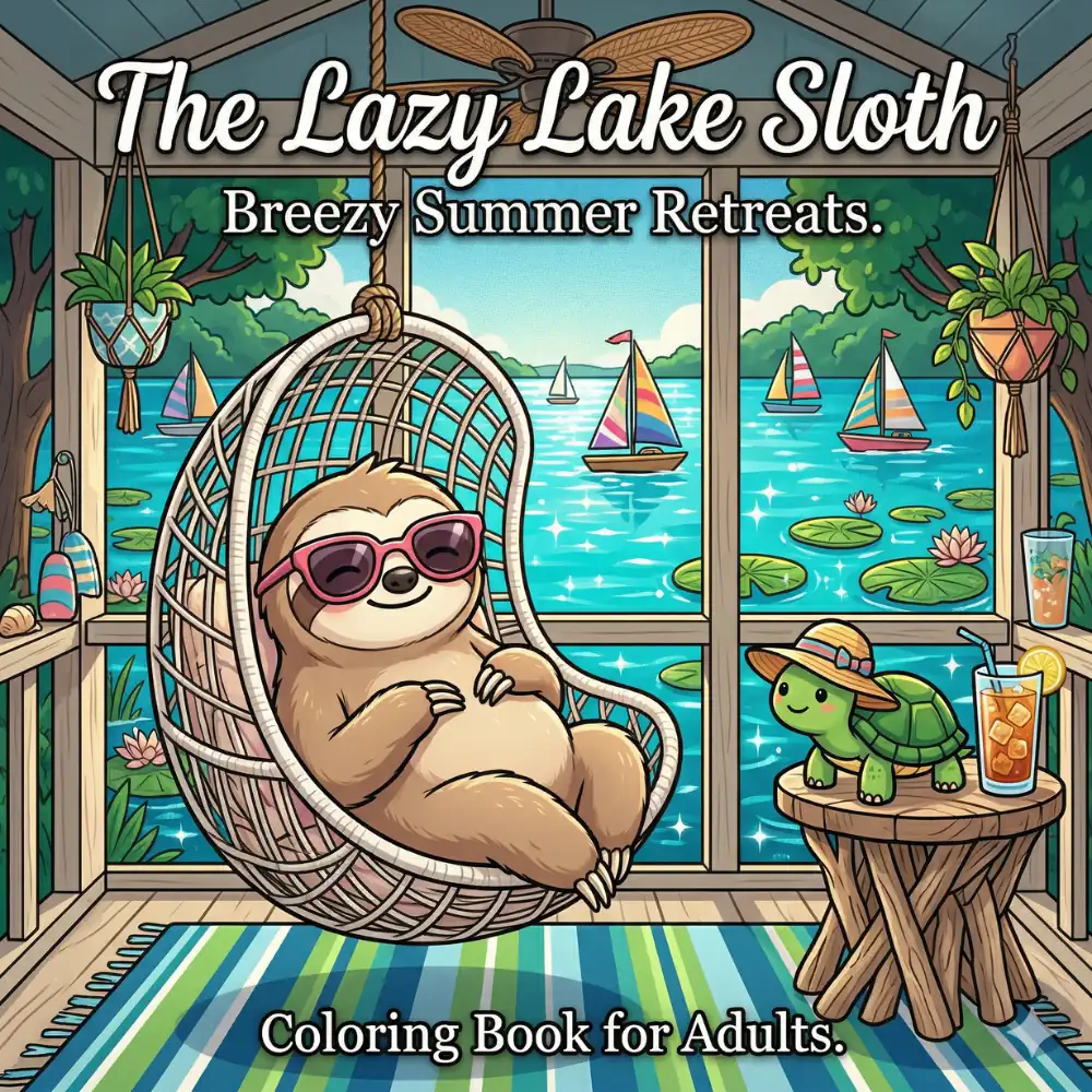 Cover of 50 Bold & Easy Summer Sloth Designs